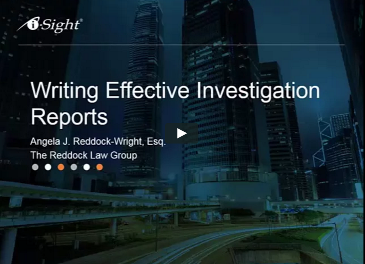 Webinar Writing Effective Investigation Reports