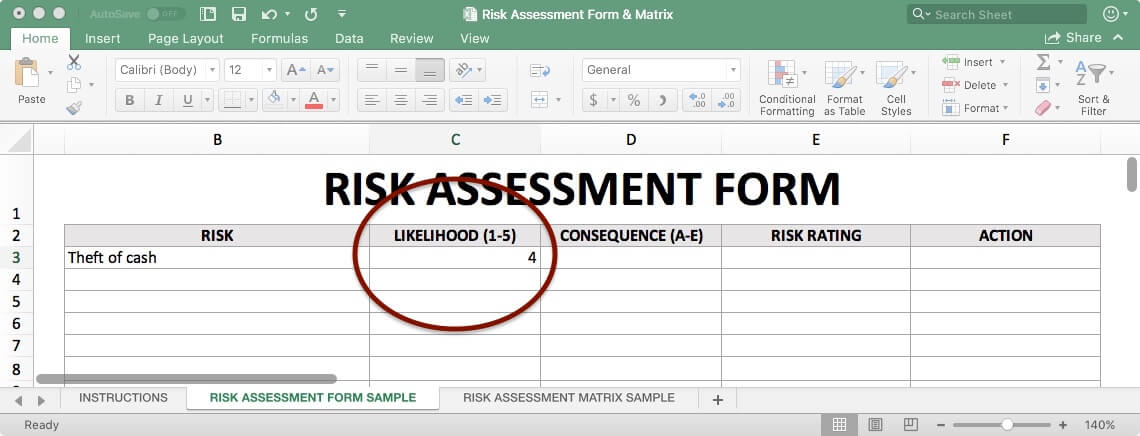 Risk Assessment Form - Likelihood